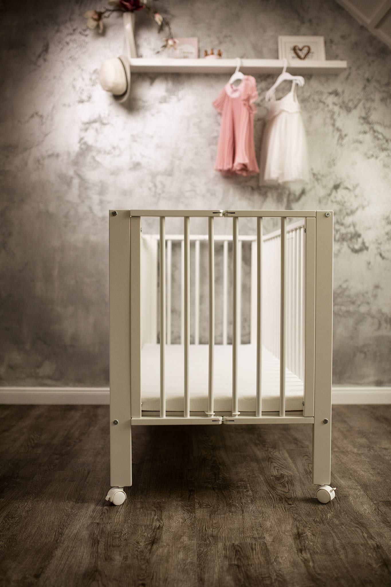 Tissi Lit Pliant de l'Enfant Bébé, Blanc, 60 x 120 cm, 1 Unité, 1 Unité