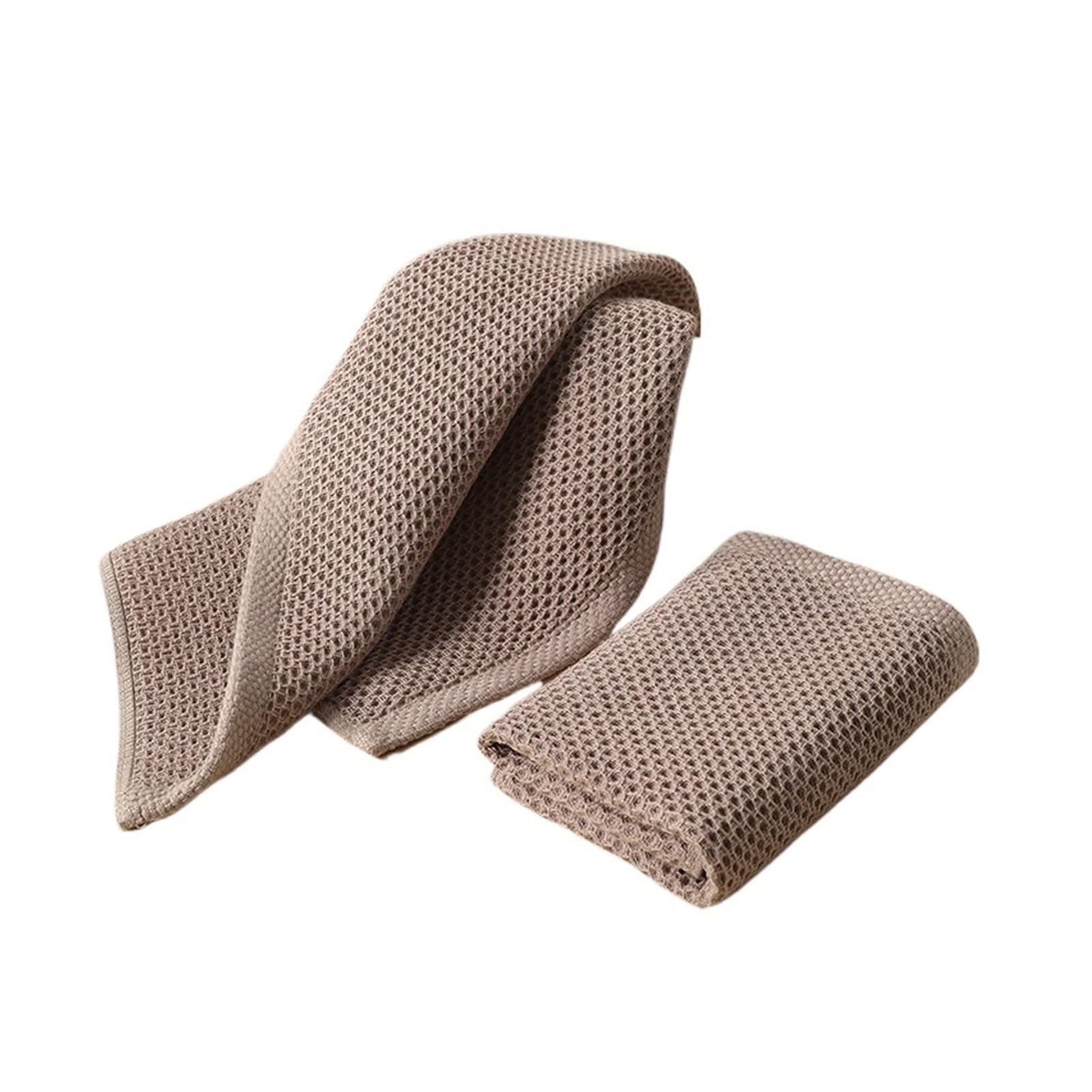 FGUJSUR Tea Towels 4Pcs Tea Towel Plain Fabric Kitchen(Coffee)