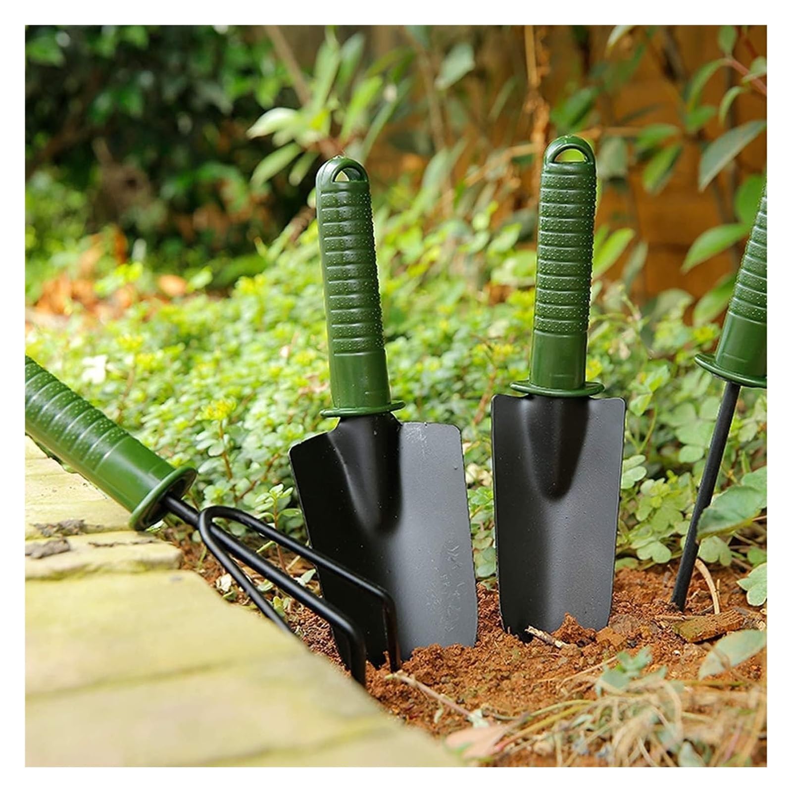 Juego de paleta de herramientas de jardín, tenedor de jardín, paleta de jardín, 4 piezas, kits de mano de jardinería, accesorios de jardín, herramienta de mano de jardín, herramientas de mano de jardi