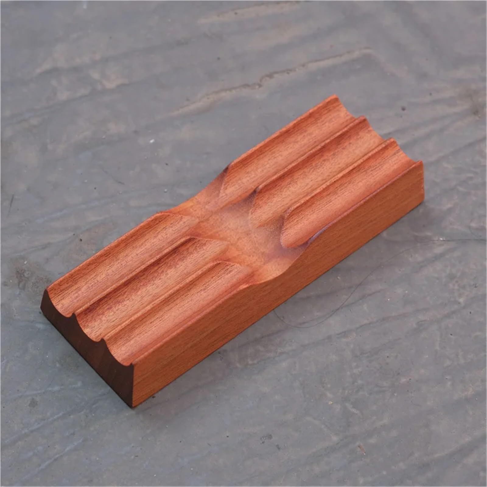Étagère for stylos plume, support de stylo à trois canaux, présentoir de table en bois d'acajou à trois canaux
