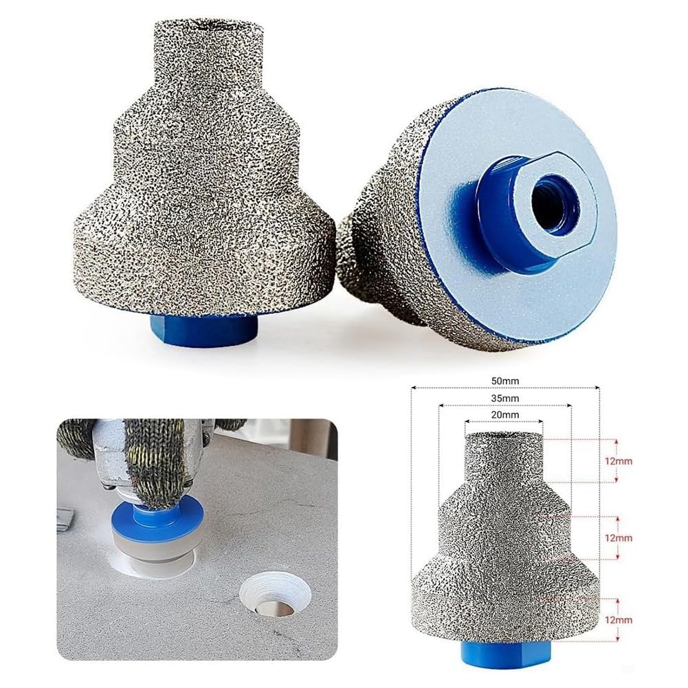 Mèches à Chanfreiner Diamantées pour Carrelage, Marbre, Verre, Céramique, Foret Fraisé, 1 Paquet