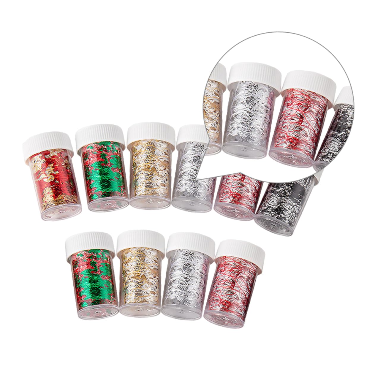 CALLARON 3 Set Adesivi Per Unghie Colorati Decorazioni Nail Art Impermeabili Per Manicure Per Personale 10 Pezzi * 3