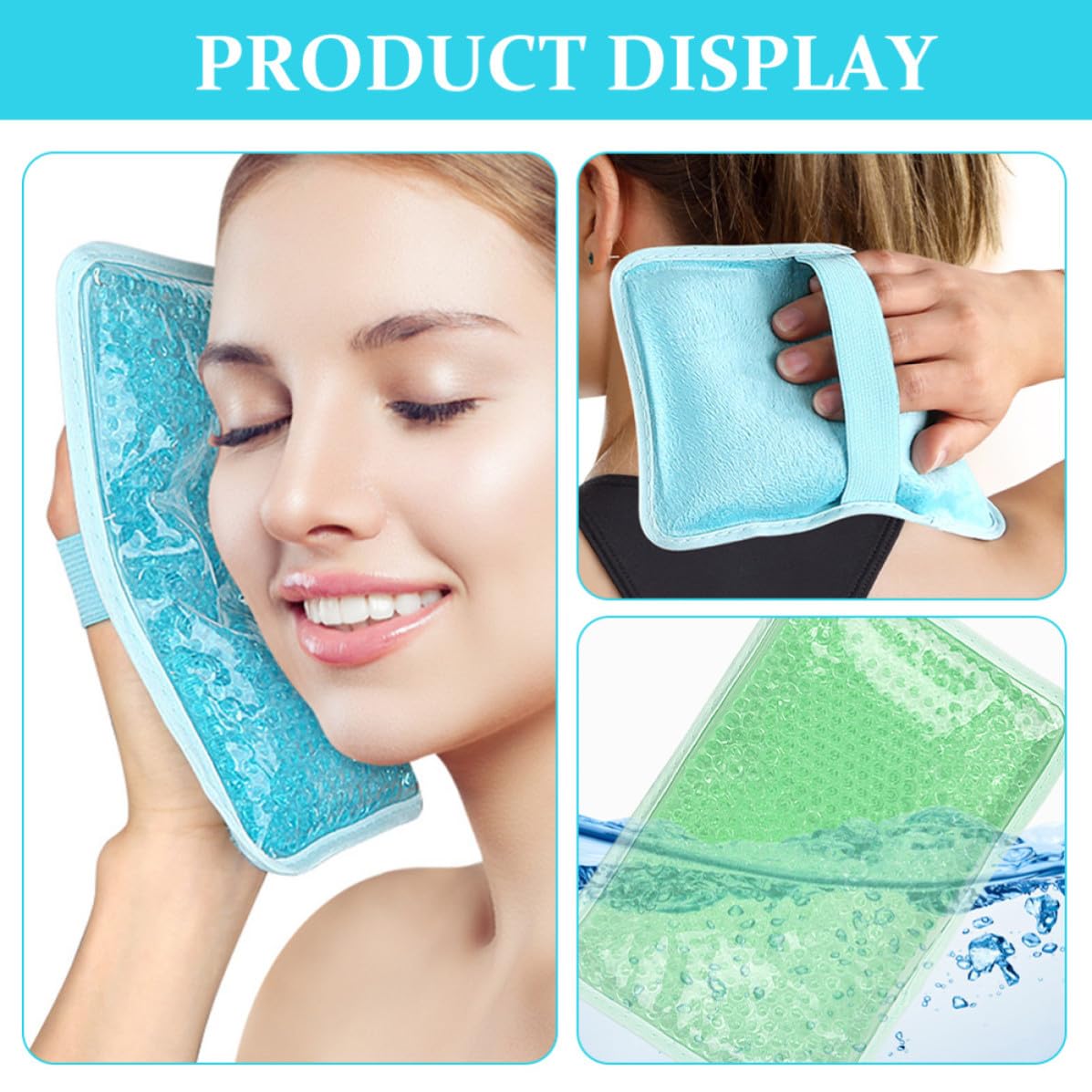 3 Stück Wiederverwendbare Gel Kältetherapiepackung und Wärmepackung für Taille und Rücken Weiches Pvc Gelkissen für Effektive Schmerztherapie und Komfort