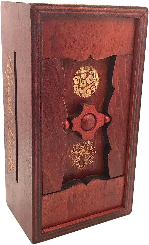Good Luck Puzzle Box Secret - Money and Gift Card Holder in a Wooden Magic Trick Lock with Hidden Compartment Piggy Bank Brain Teaser Game : Toys & Games