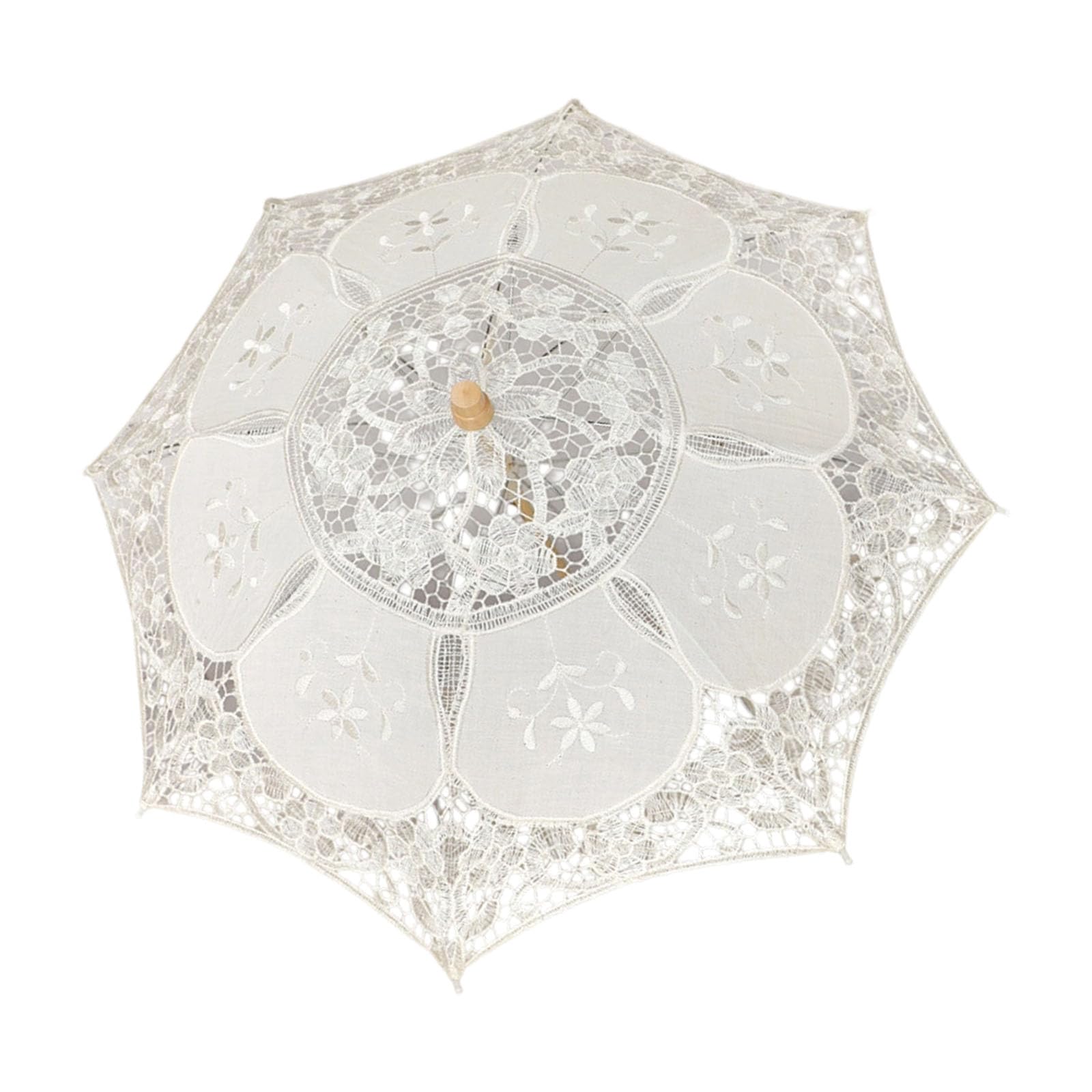Xinsheinelry Handheld Lace Parasol Photography Umbrella with Intricate Embroidery Perfect for Wedding Props Vintaged Props Wedding Decoration