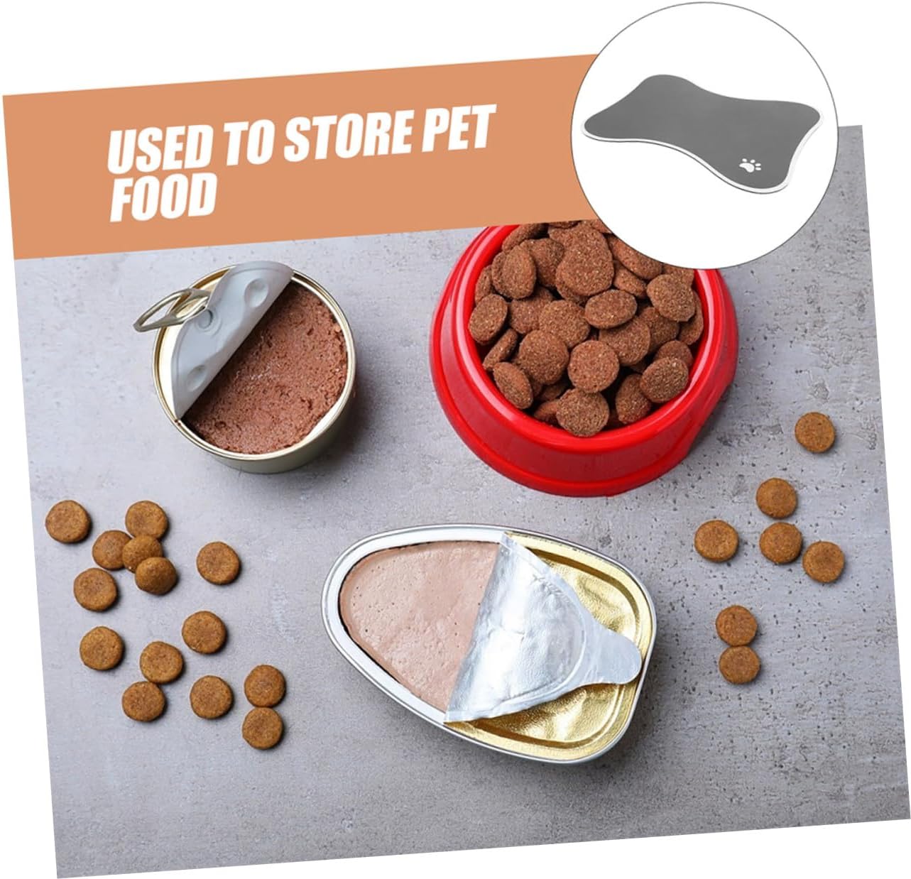 Bone Shaped Pet Food Bowl Mat Non-Slip Reusable Feeding Placemat for Cats and Pets Water-Resistant Puppy Feeding Mat Stylish Grey Floor Protector for Home Use
