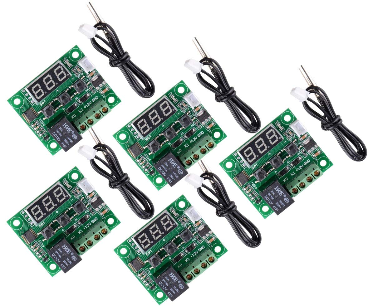 5pcs W1209 Digital Cool Heat temp Thermostat Thermometer Temperature Control DC12V