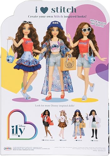 Miniatura 7 de Disney ily 4EVER Muñecas Disney 100 - Puntada de 11.5 pulgadas de alto con 13 puntos de articulación, dos trajes completos para mezclar y combinar y