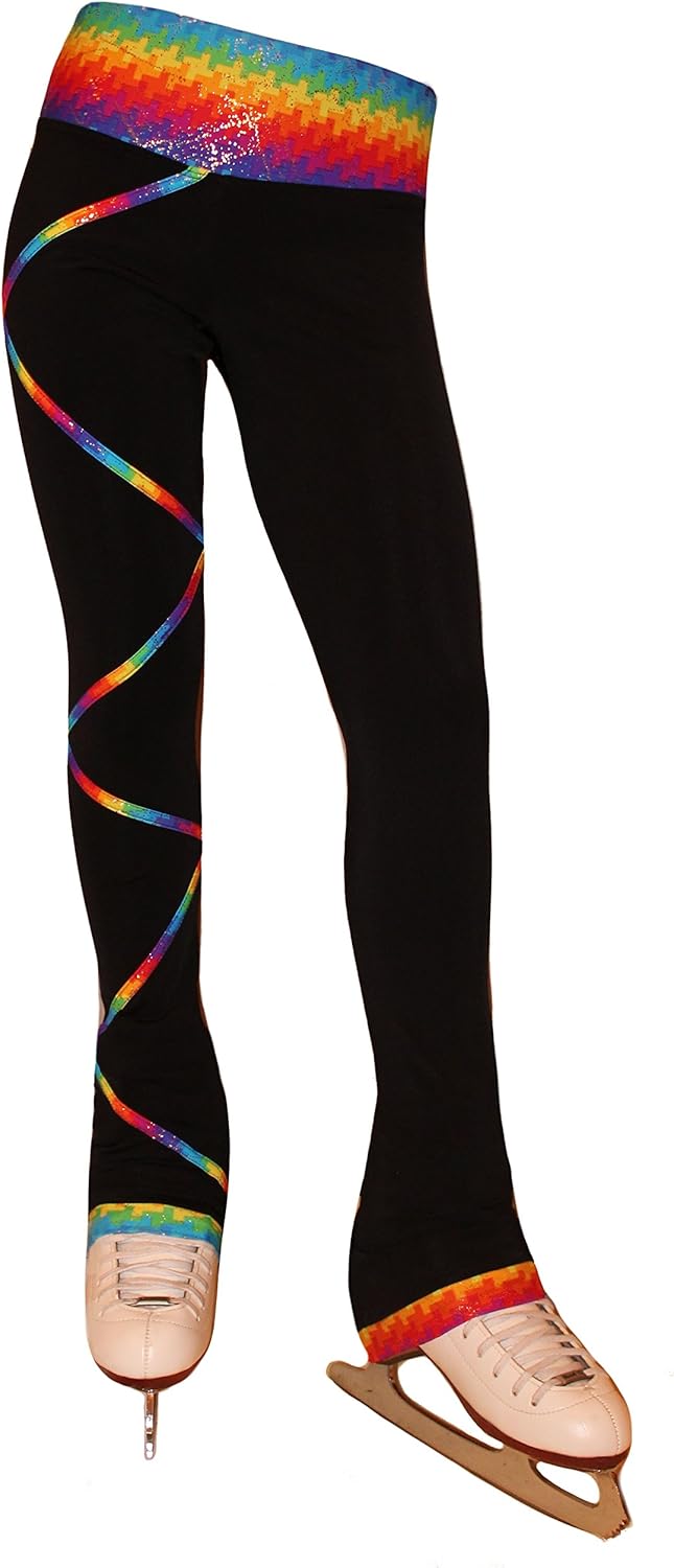 Ice Fire Figure Skating Criss Cross Pants - Spectrum Gold