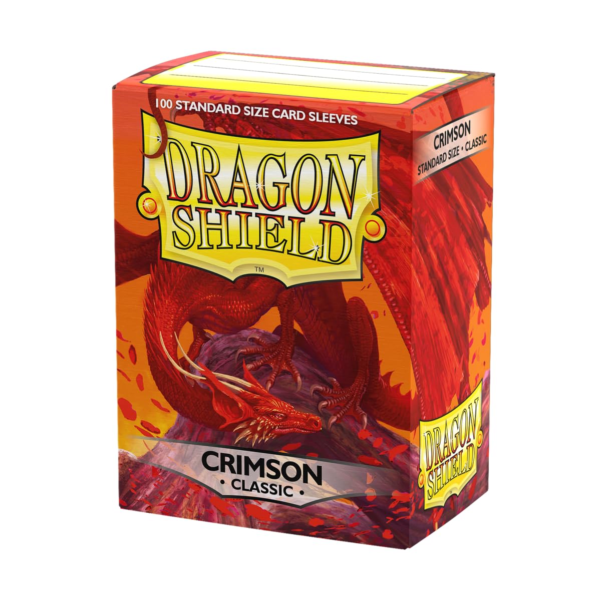 Dragon Shield | Standard Size Card Classic Sleeves | 100 CT - Smooth & Tough Premium TCG Sleeves - Compatible with Pokemon, Flesh & Blood, One Piece & Magic the Gathering | Crimson