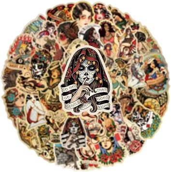100pcs Vintage Stickers for Adults - Sexy Pinup Girl Stickers, Retro Sailor Girl Sticker Pack -Vinyl Waterproof Art Collection Decals for Men - Car, Truck, Laptop, Motorcycle Accessories