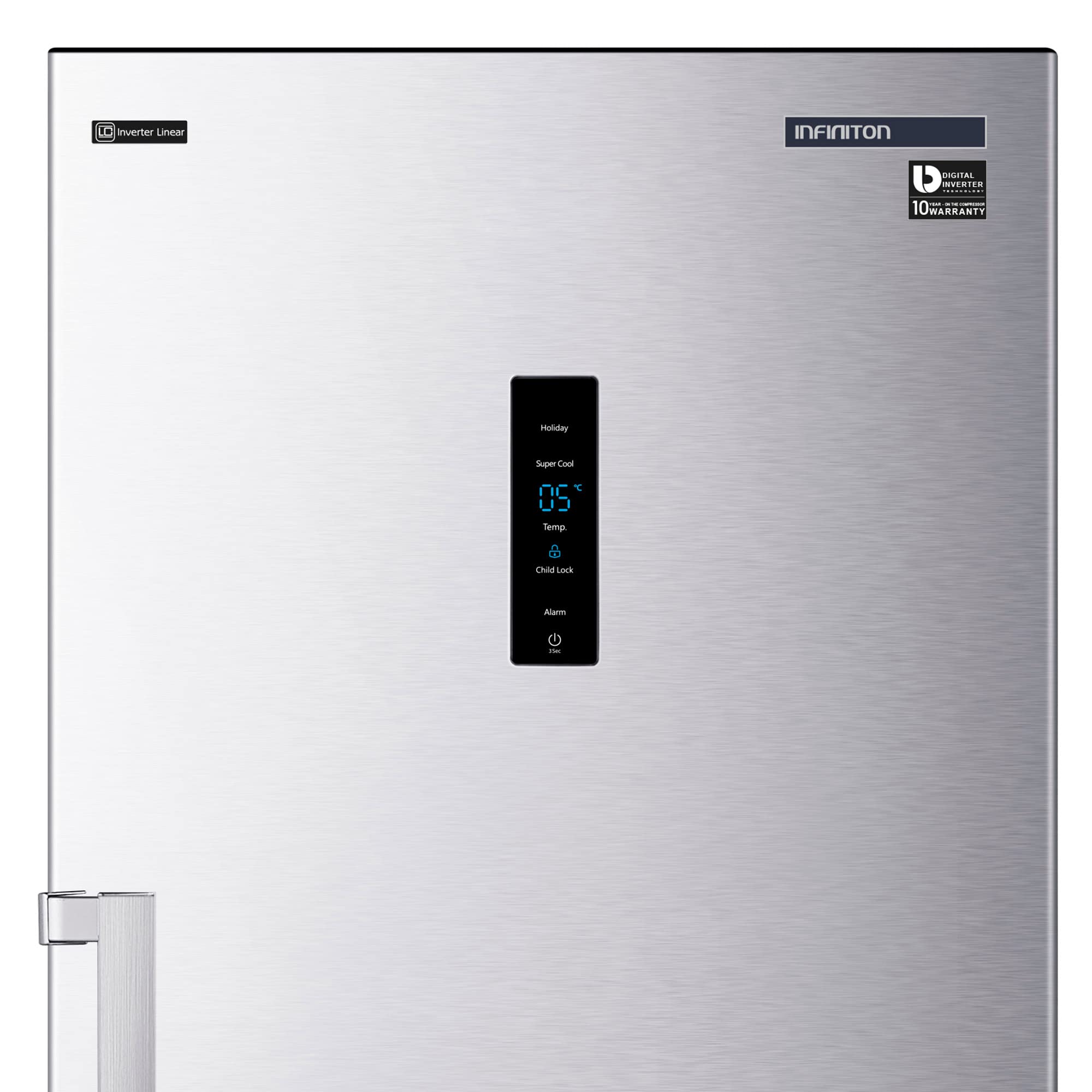 INFINITON CL-85EH - Frigorífico 1 puerta, Inox, 370 litros, Inverter, No Frost, Compresor con 10 años de garantía