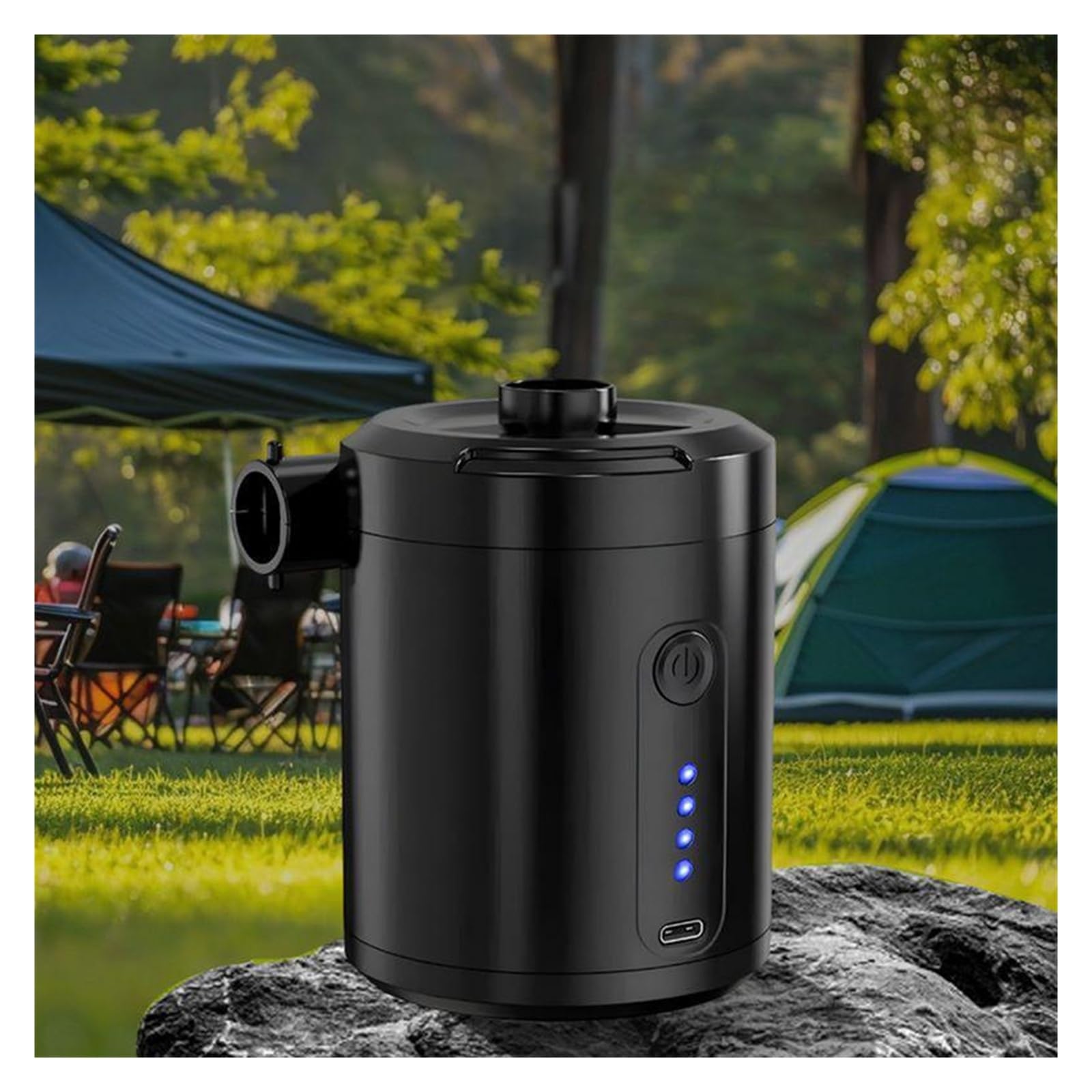 Pompe À Air Électrique, Pompe à air portable électrique rechargeable de type C for matelas pneumatique, dégonfleur et gonfleur de matelas