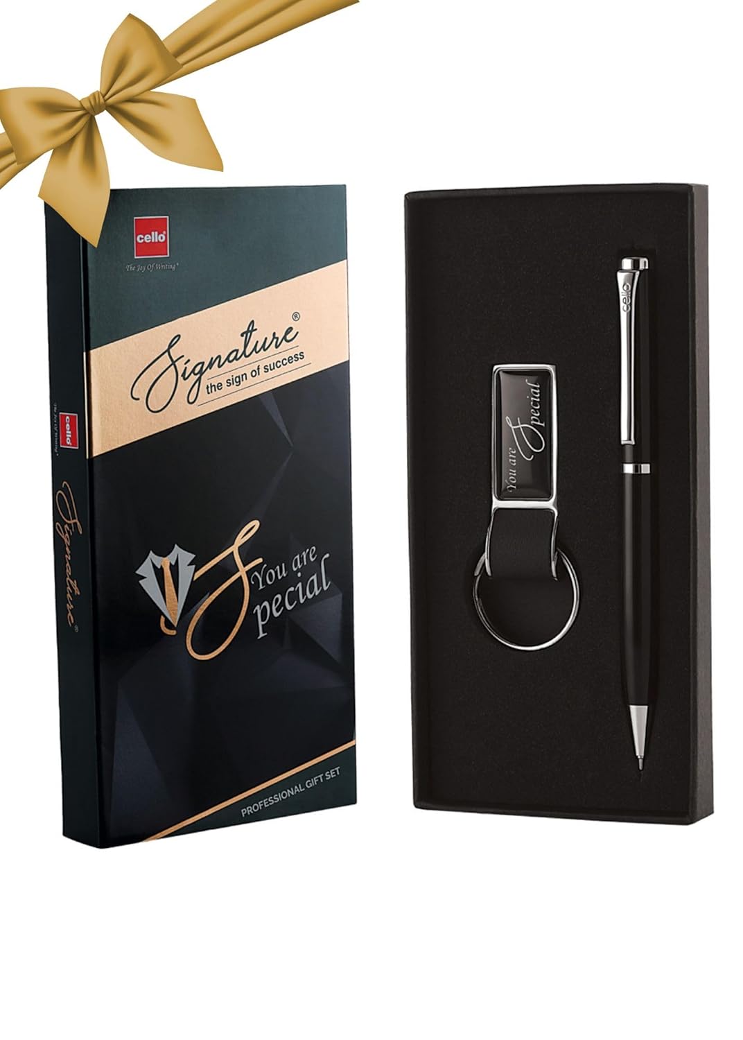 Cello Signature Professional Gift Set|Blue| 1 Ball Pen + 1 Metal Keychain|Black and Silver Finish|Premium Metal Pens for Office Use|Stylish Gifts for Christmas and New Year|Rakshabandhan Gifts Cello Signature Professional Gift Set|Blue| 1 Ball Pen + 1 Metal Keychain|Black and Silver Finish|Premium Metal Pens for Office Use|Stylish Gifts for Christmas and New Year|Rakshabandhan Gifts