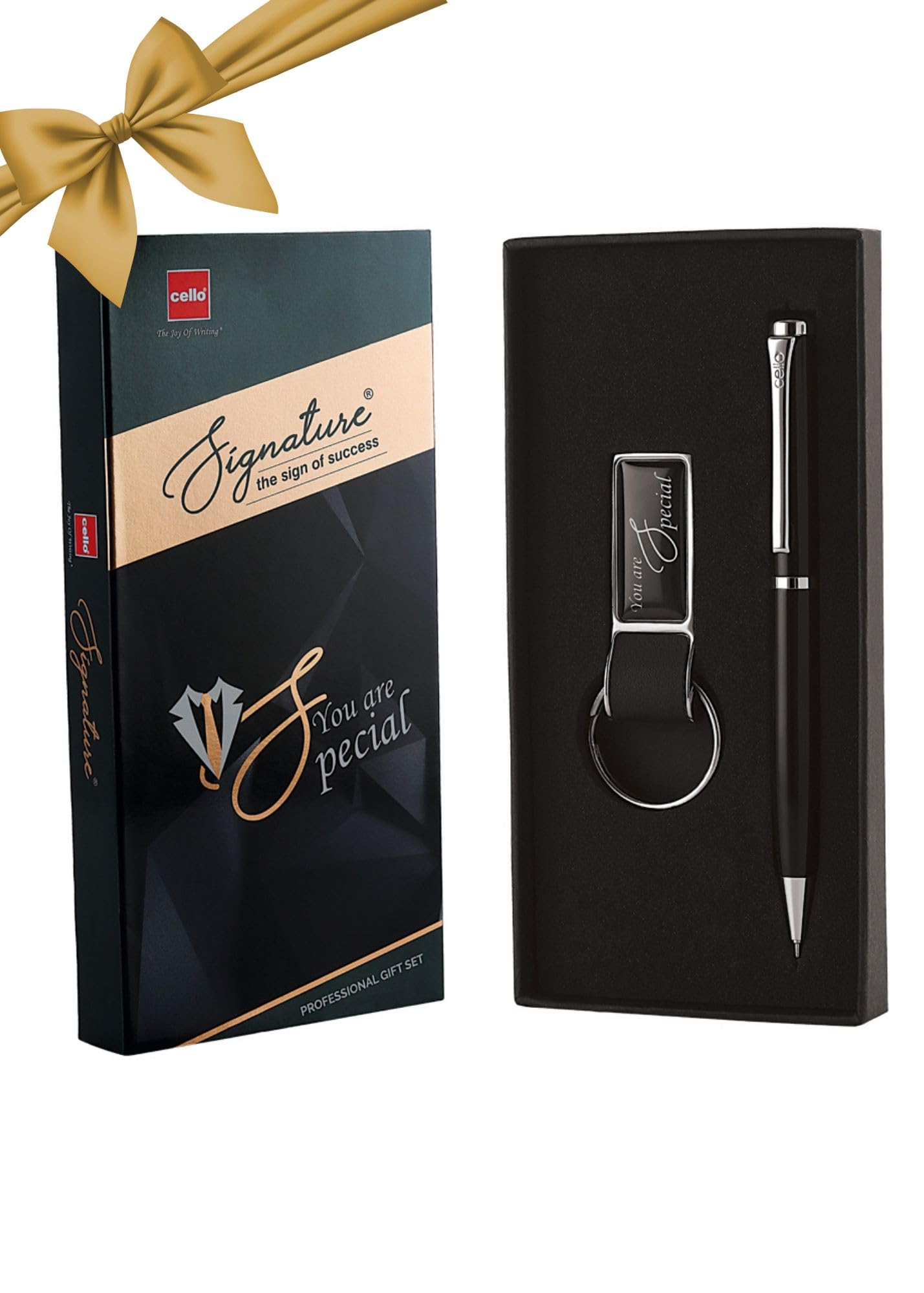 CelloSignature Ethos Special Giftset | Premium Metal Ball Pen with Keychain | Perfect Gifting Choice For Your Loved Ones | Premium metal pen gift set