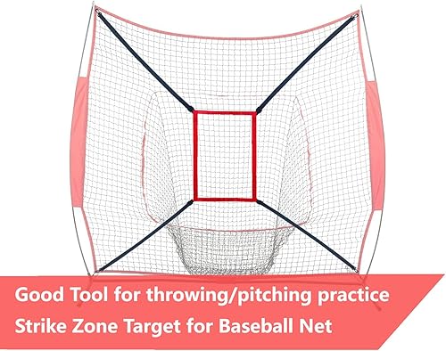 Miniatura 2 de Objetivo Strike Zone para red de béisbol y softbol, objetivo de práctica para lanzamiento, golpeo, bateo y atrapada, ayudas de entrenamiento para