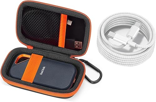 Funda de disco duro para Samsung T7 Shield, compatible con SanDisk 500GB-4TB Touch Funda de almacenamiento portátil para disco duro portátil,