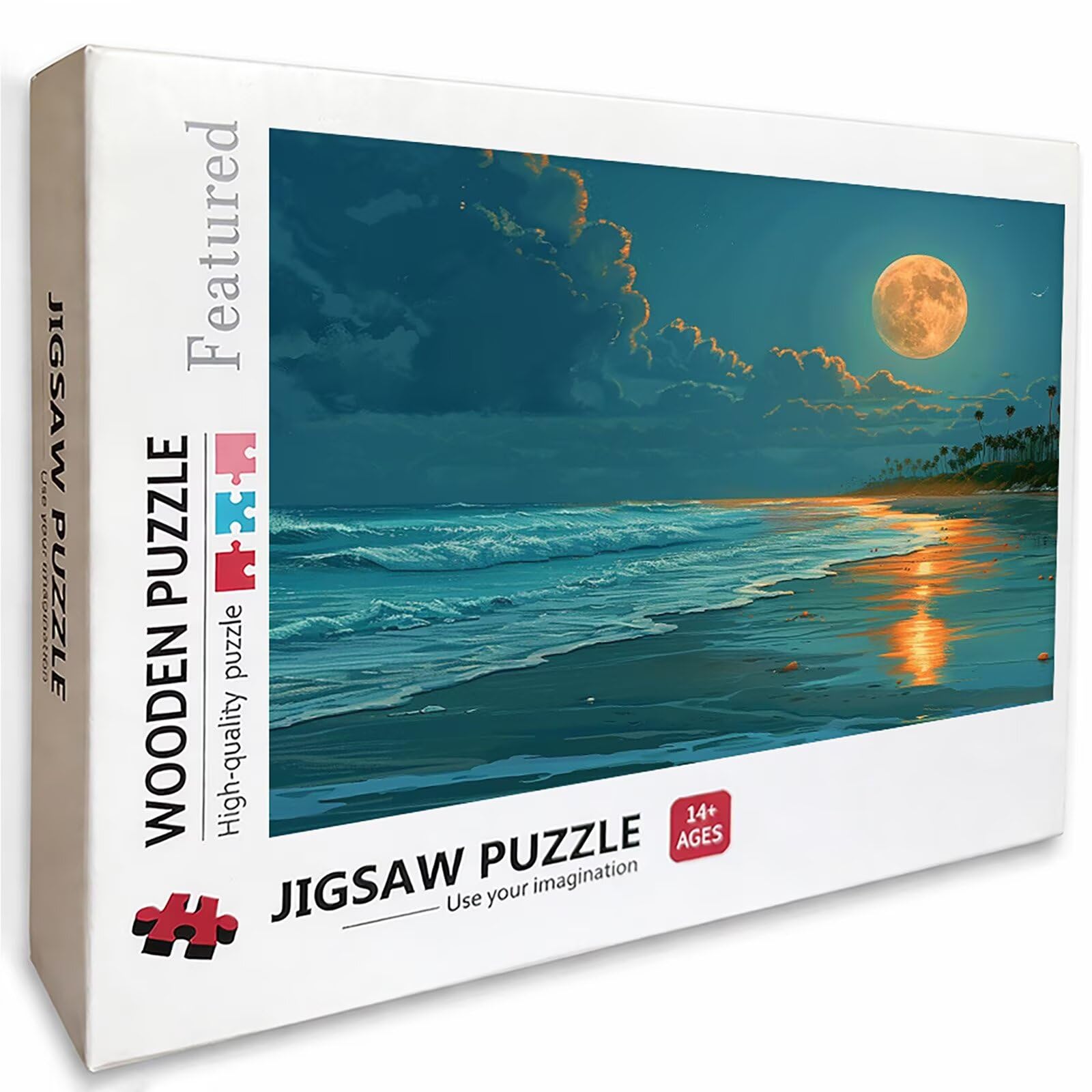 Puzzle Arte con Scatola Vista Mare, Tramonto Puzzle Legno 6000 Pezzi Adulti 179x105cm, DIY Classici Gioco, Attività di Intrattenimento ad Alta Difficoltà, Jigsaw Per Tutta La Famiglia, Regalo, L-3284