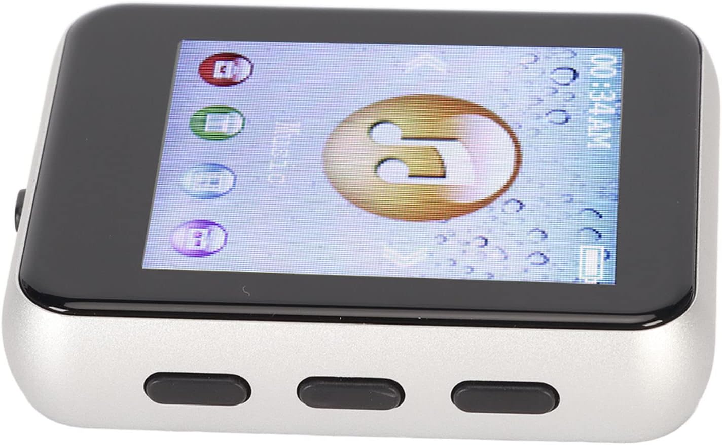 MP3 Player, HiFi Lossless Bluetooth Player, 1.8 Inch , Built in Speakers, Support Pedometer Recording Electronic Book, 8G Expandable (Silver)