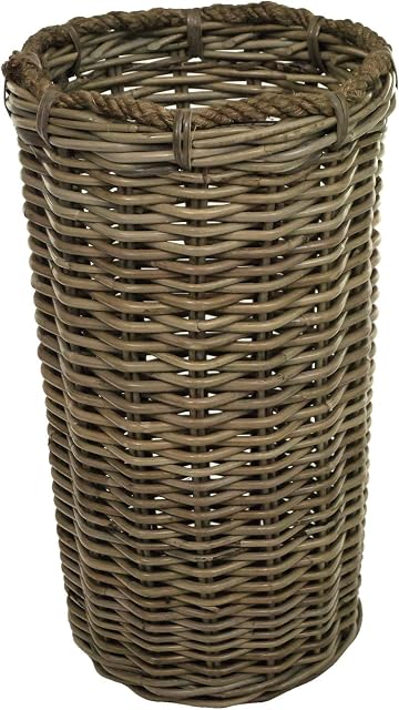 east2eden Kubu Rattan Umbrella Walking Stick Storage Holder Basket