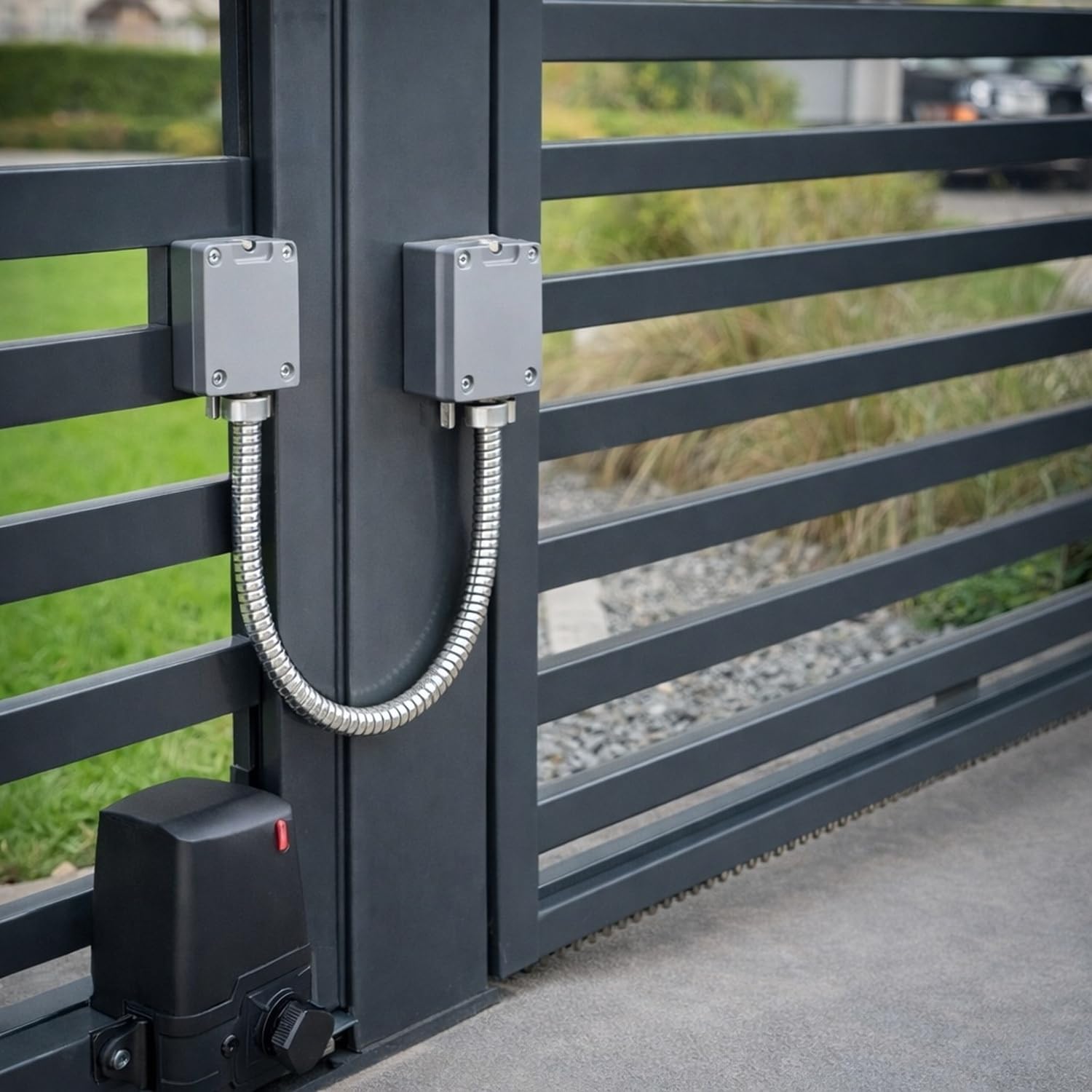 LEDKIA LIGHTING Pasacables Flexible para puerta Negro 9 mm