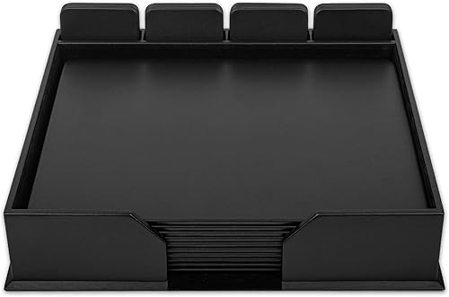 Miniatura 4 de Dacasso Juego de sala de conferencias, posavasos de cuero de lujo y secantes de escritorio para mesa de conferencias, accesorios de oficina