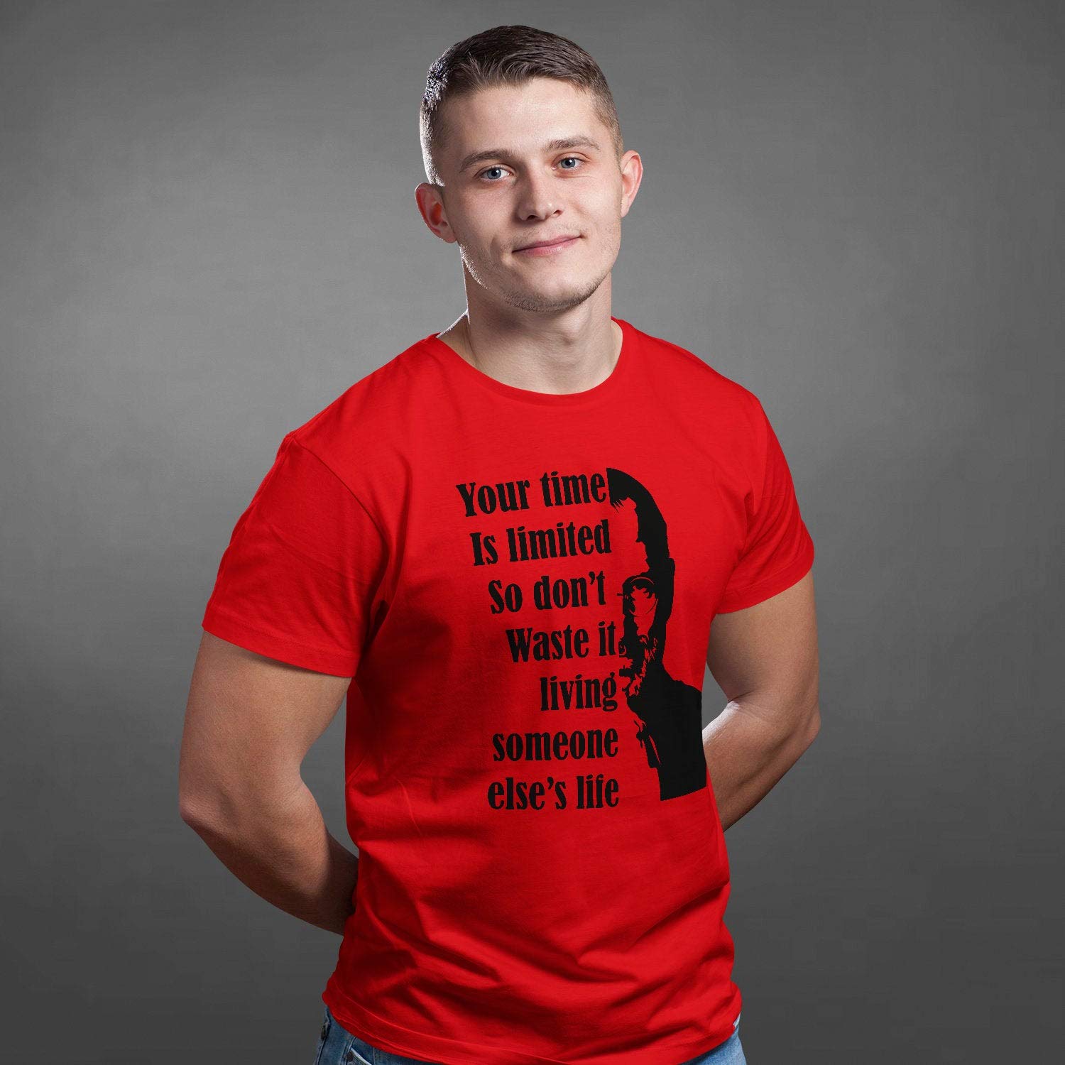 Inspirujący T-shirt 'Steave Jobs' – motywacyjna koszulka z nadrukiem w stylu vintage dla mężczyzny – unisex wydajność inżyniera