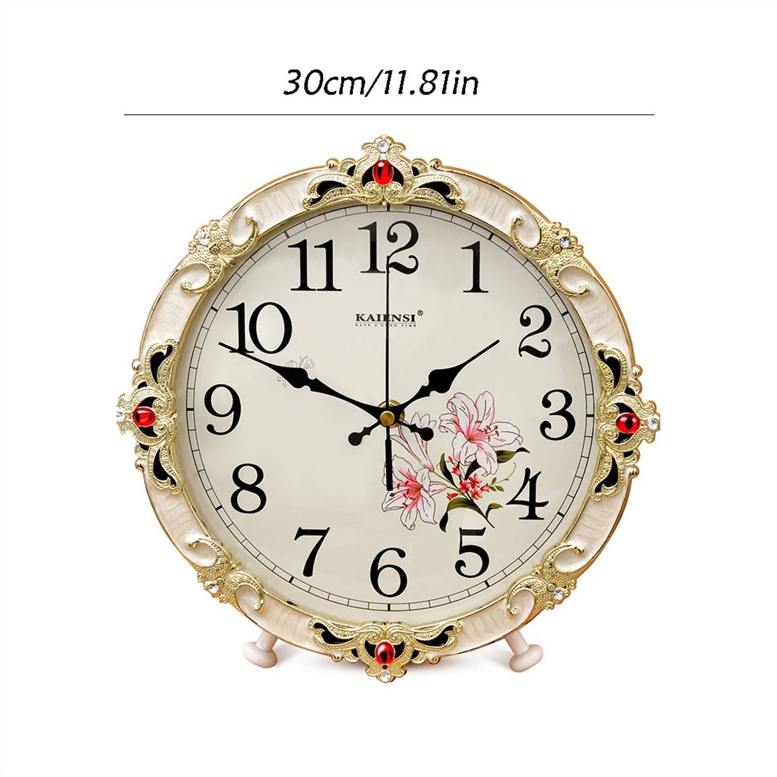 Décorative Horloge de Style européen Salon Chambre rétro décoration créative Horloge Grande Horloge Simple et silencieuse pour Bureau Chambre Table