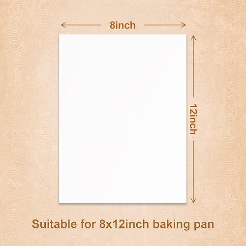 Miniatura 7 de Hojas de papel pergamino para hornear, 300 piezas de 8 x 12 pulgadas, antiadherente, antiadherente, antiadherente, precortado, pergamino blanco para