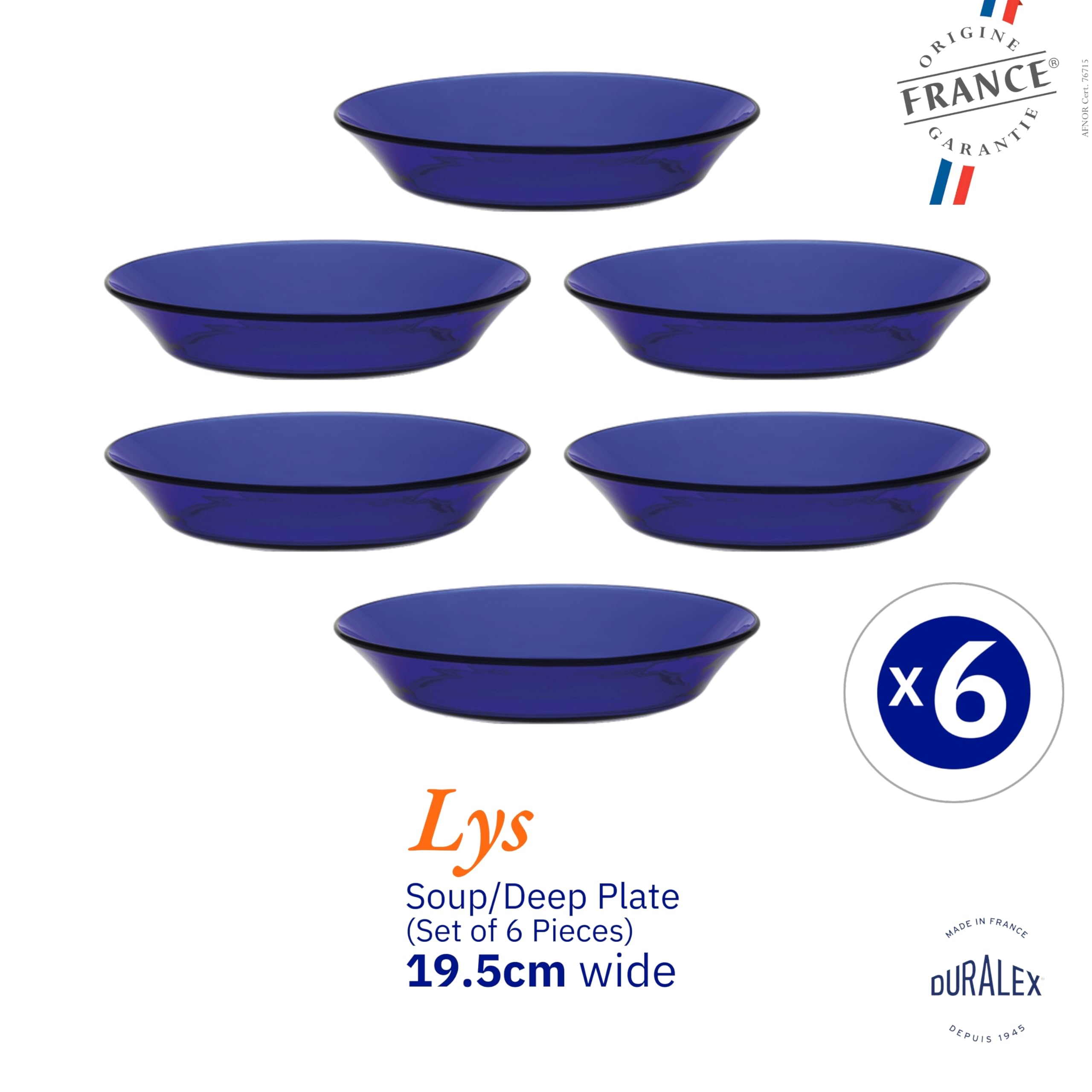 Duralex Plato Hondo 19.5cm LYS Saphir