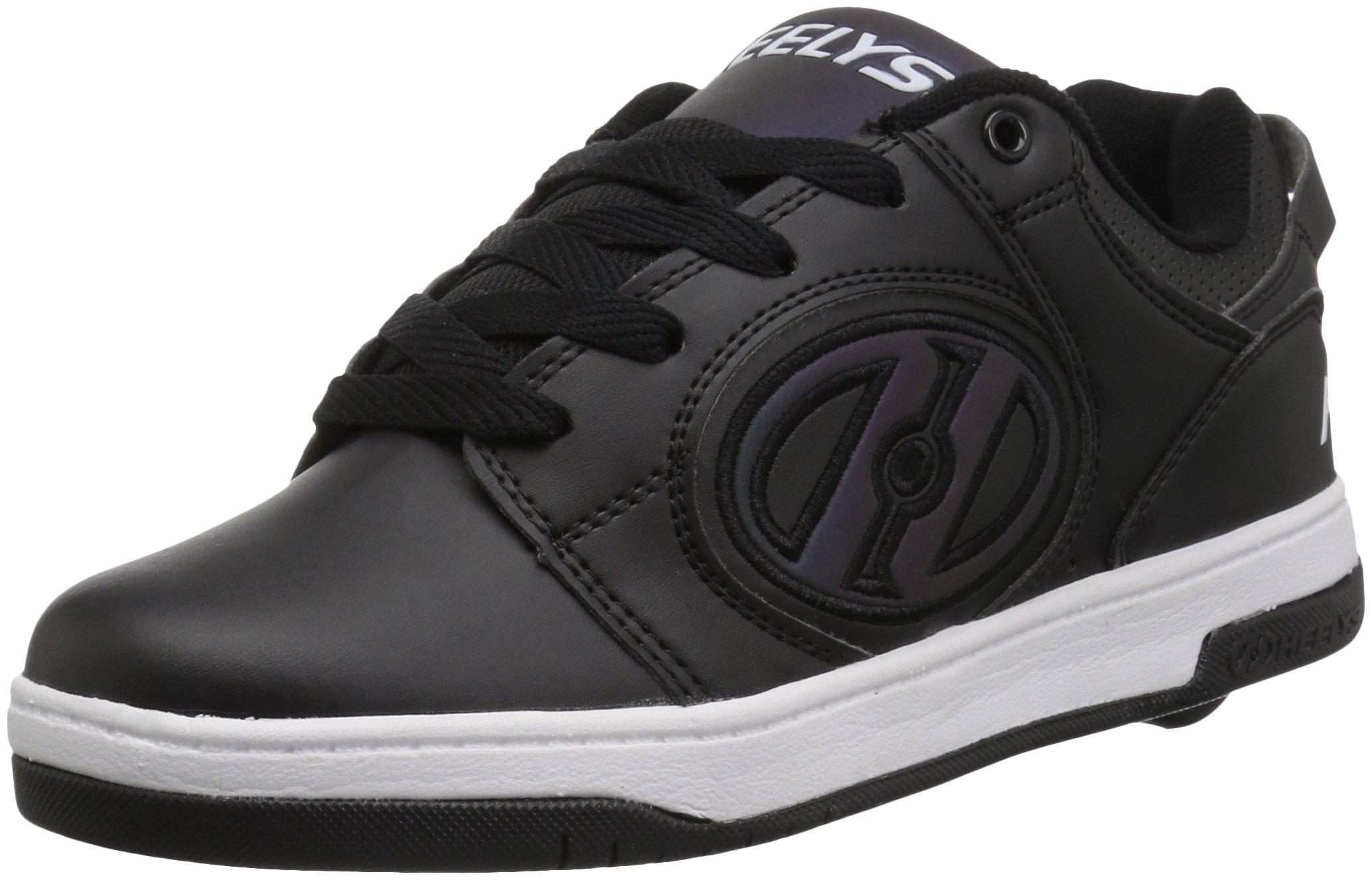 HEELYS Girls Tennis Shoe, Black Reflective/Black, 7 Big Kid