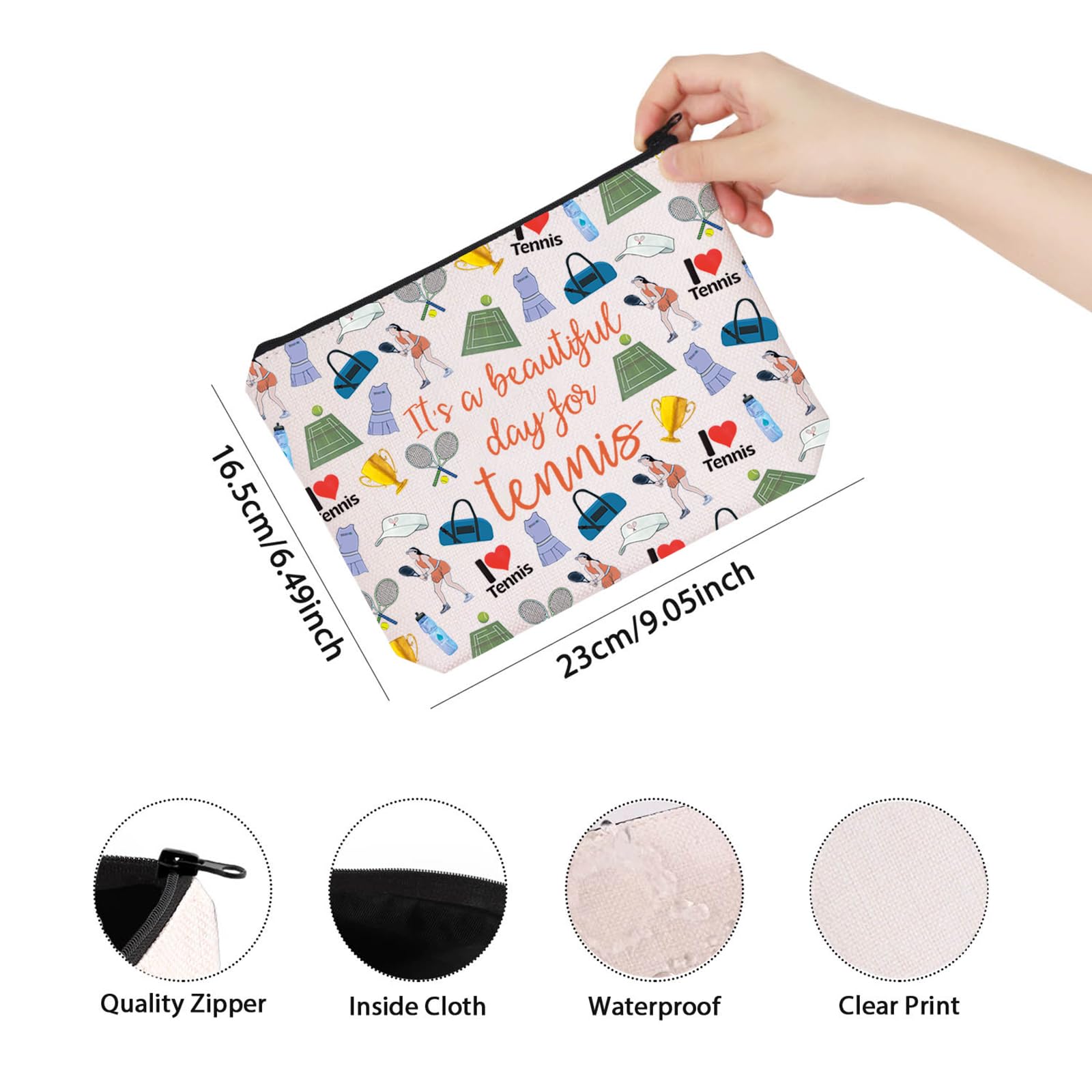 TSOTMO Tennis Lover Gift It's a Beautiful Day For Tennis Tennis Player Gift Tennis Gift for Women Sport Lover Gift (For Tennis bag)