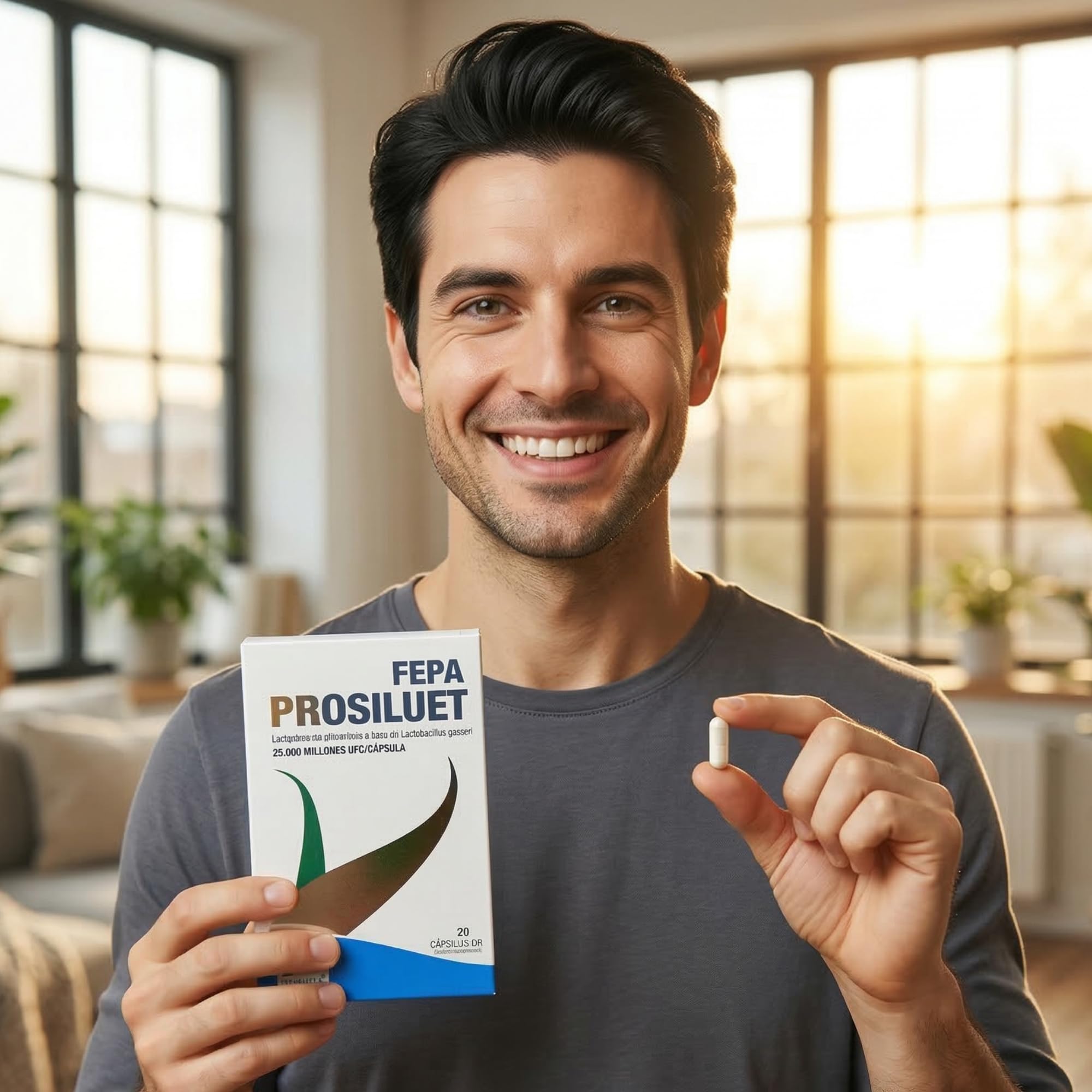 FEPA Prosiluet 20 Cápsulas con Lactobacillus gasseri Pack de 3 – Complemento Alimenticio - Probiótico para Apoyo Nutricional en la Gestión de la Composición Corporal – Fepadiet