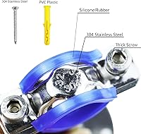 Vista 4 de 2PCS 304 Stainless Steel Wall Mount Ceiling Mount Pipe Supports, Adjustable Pipe Strap Clamp with screws for OD Pipe 45-48mm, Adjustable Height