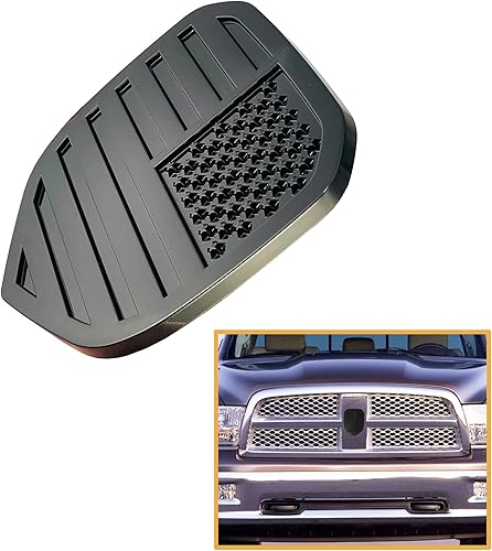 Miniatura 9 de HHLOU Blue Line - Emblema de bandera estadounidense para modelos de repuesto de rejilla frontal RAM  1500 2006-20182500 2009-20183500 2007-2018