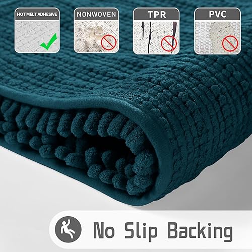 Miniatura 187 de Yimobra - Tapete de baño largo de felpilla, grande de 55.1 x 24 pulgadas, microfibra gruesa, absorbente, extrasuave, antideslizante, peludo, lavable