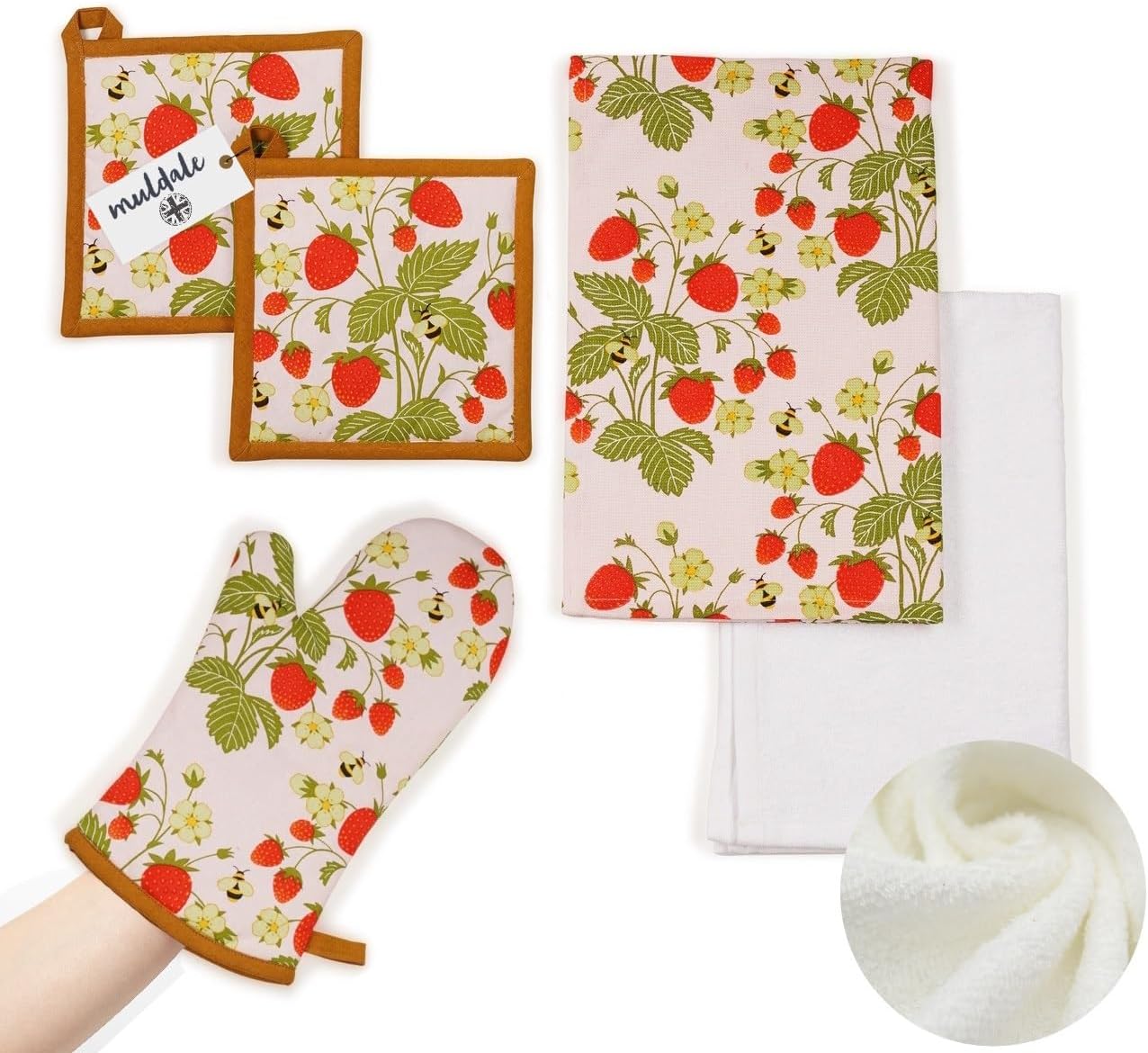 Muldale Kitchen Mittens and Towel Set Kitchen Towel Sets