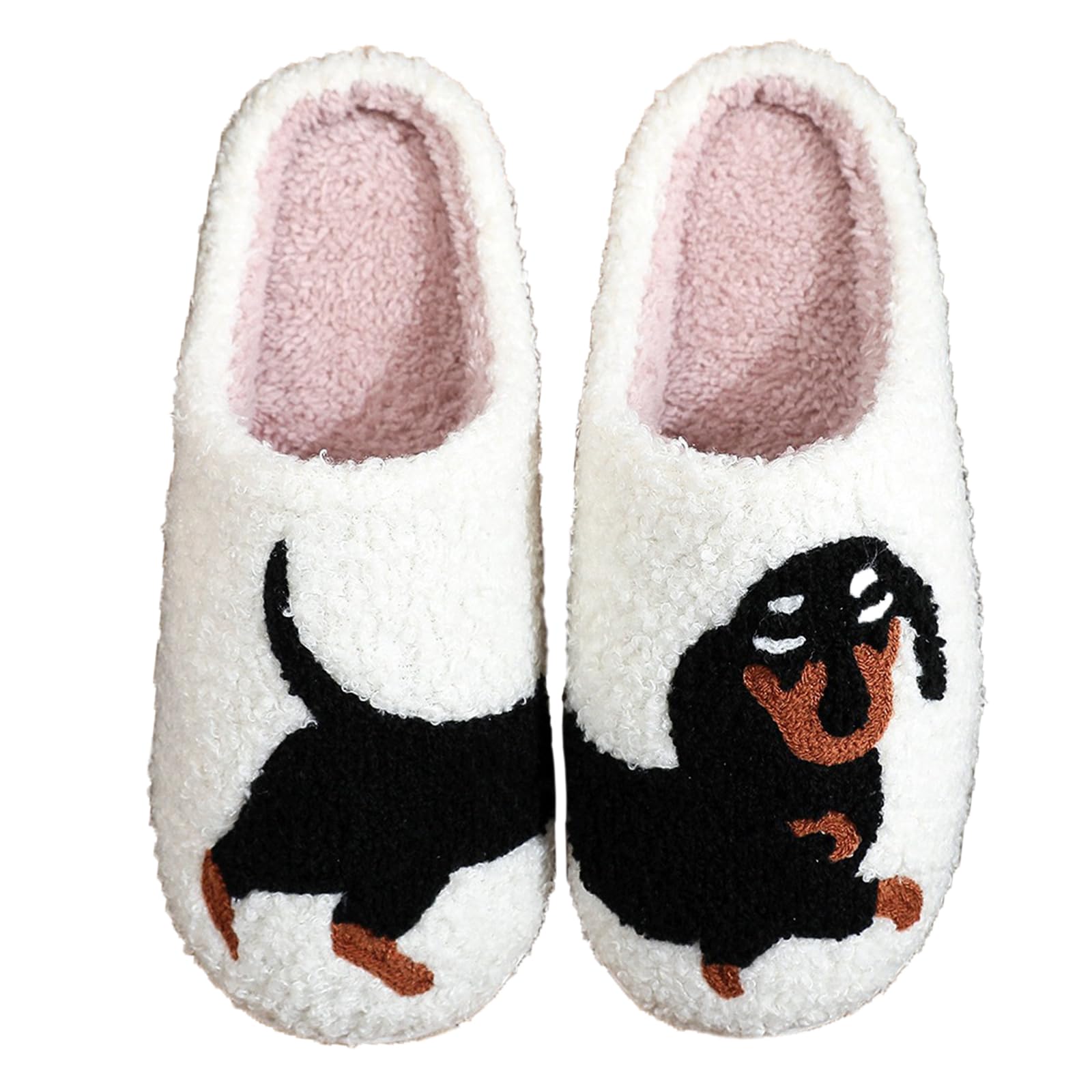 Dachshund Slippers Women Home Fuzzy Non Slip Warm Fluffy Cozy