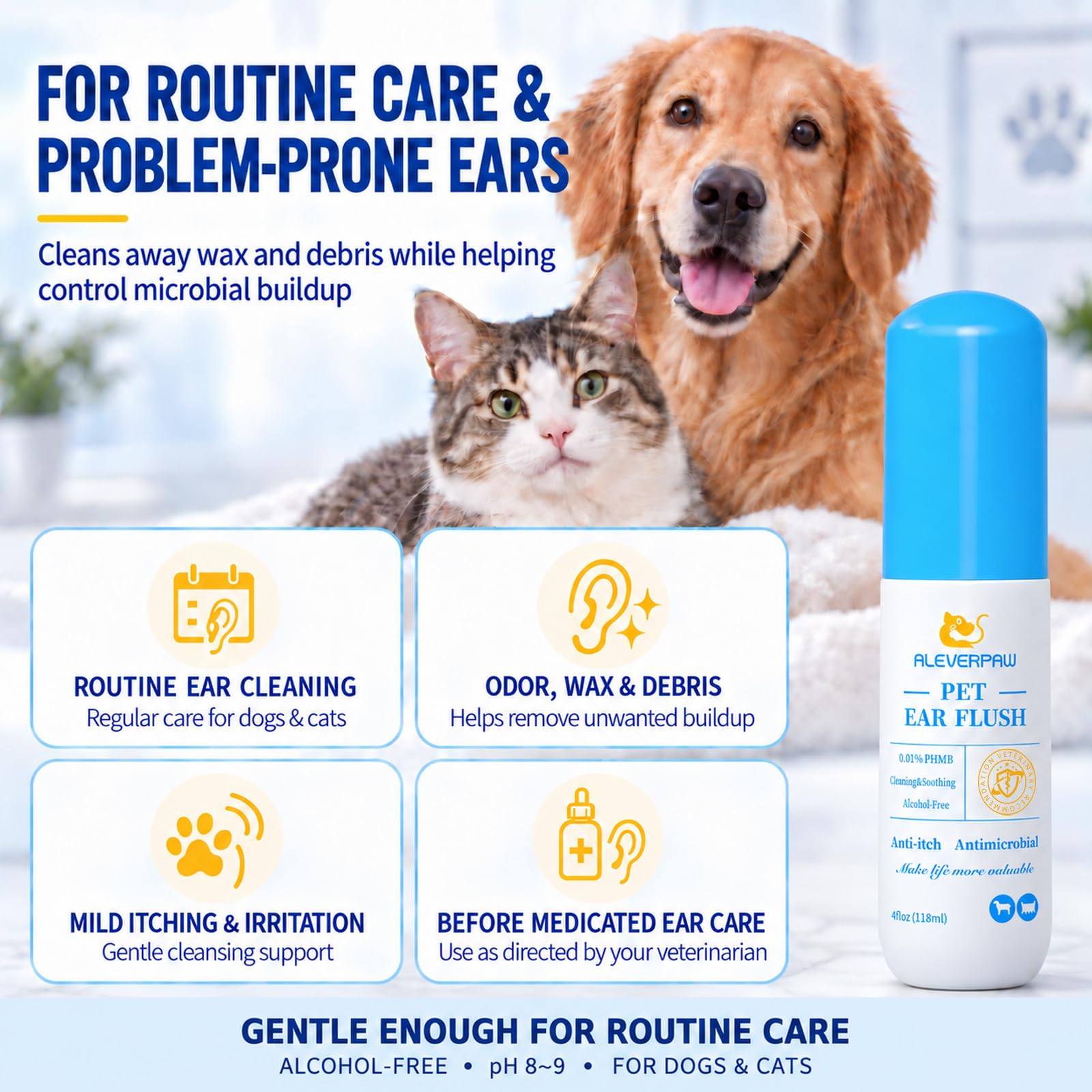 Tris Flush Cat & Dog Ear Cleaner | Pet Ear Infection Treatment — Amazon image 8
