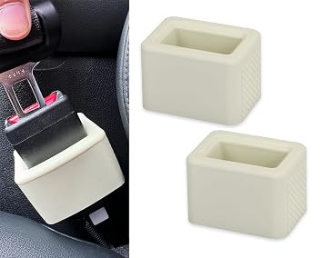 DS. DISTINCTIVE STYLE Seat Belt Holder Easy Access Seatbelt Accessories for Kids 2 Pieces Beige