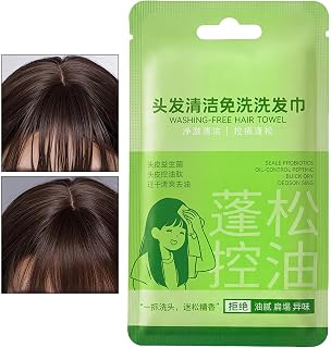 Ergonomic Shampoo Wipes, No Rinsing Long-Lasting, Fragrance Bangs Towel | Multiuse Scalp Cleanser, Hair Wipes for, Postpartum Travel Busy, Mornings Post Workout, Outdoor Camping Long, Journeys