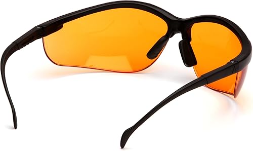 Miniatura 10 de Pyramex Venture II Safety Eyewear, Indoor/Outdoor Mirror Anti-Fog Lens Lente de bronce con bloqueo solar/marco negro
