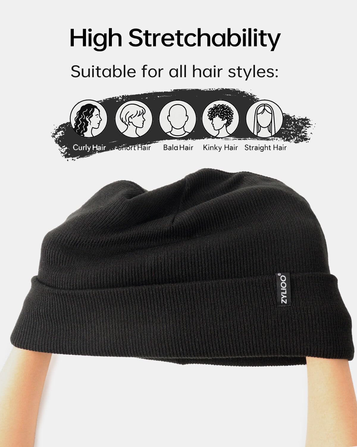 XXL Beanie for Men,Big Head Winter Knit Hat,Stretch Warm Skull Cap | Roomy Fit For Larger Heads With Flexible Stretch Comfort And No Tight Pressure For Cold Weather,Skiing And Commute