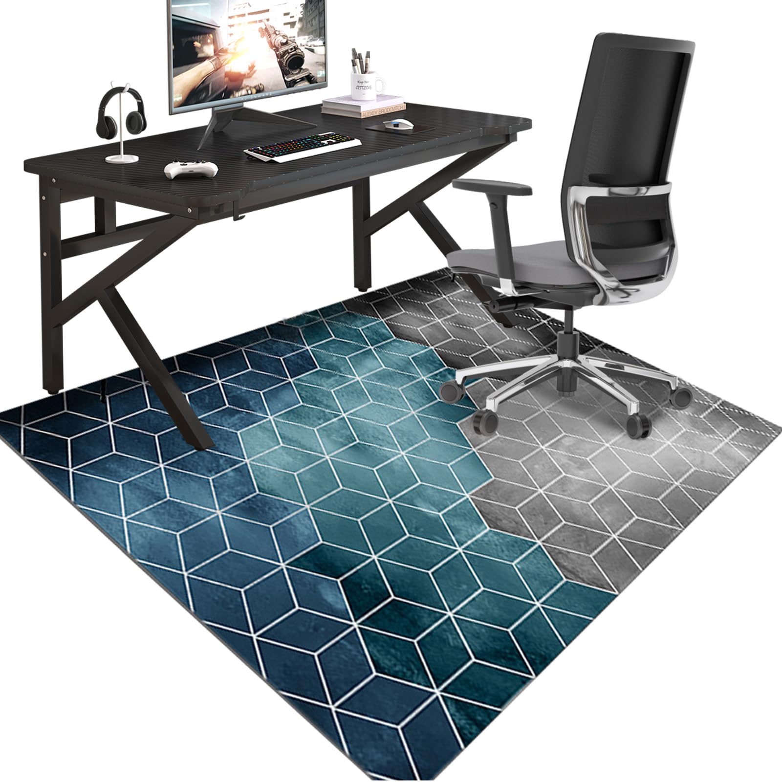 Office Chair Mat for Carpet Hardwood Floors Desk Chair Matcarpeted Floors and Hardwood Floor Home Office Non-Slip Desk