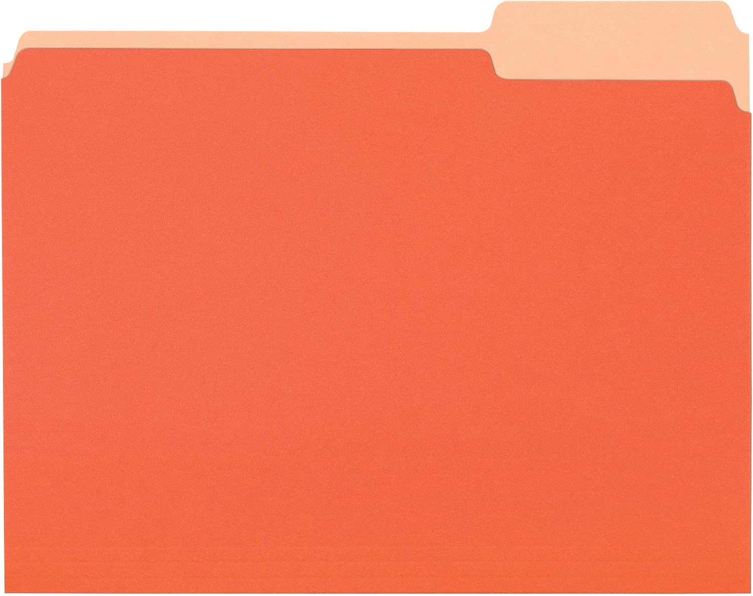 Amazon Basics File Folders, Letter Size, 1/3 Cut Tab, Orange, 36-Pack