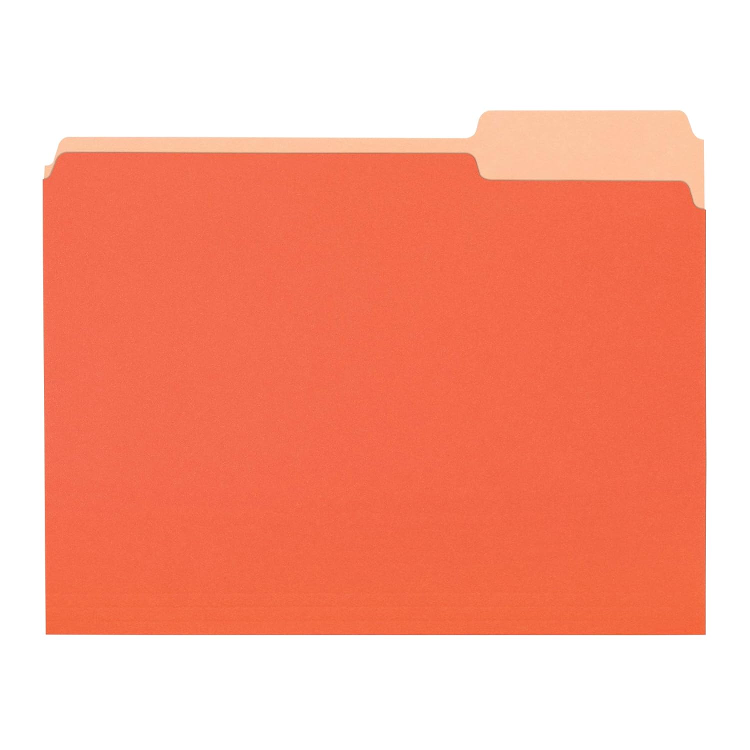 AmazonBasics TwoTone Color File Folders, Letter Size, 1/3 Cut, Orange