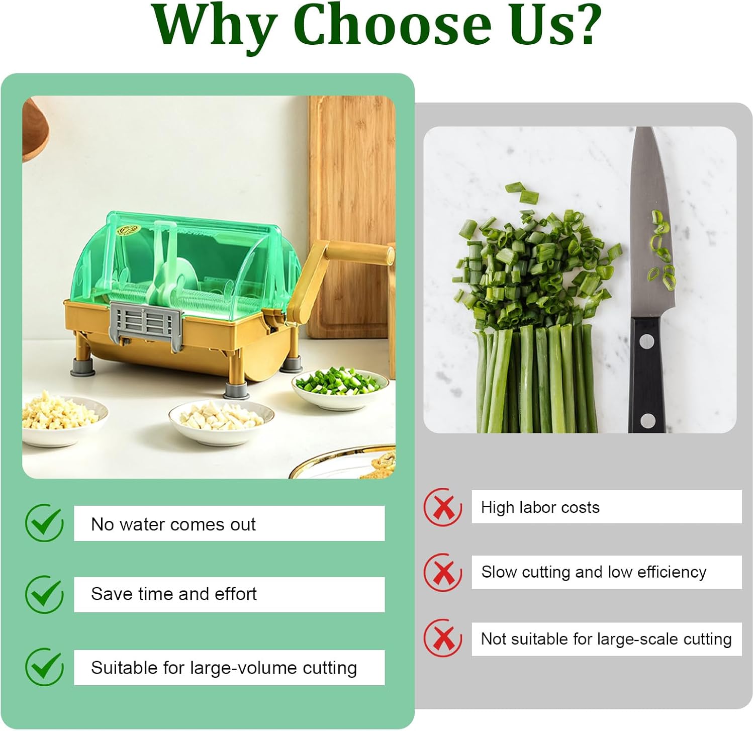Hand Scallion Cutter, Commercial Green Onion Slicer Chopped 3mm Shreds for Scallions,Green Onions,Spring Onions,Leeks,Cilantro,Garlic, Scallion Shredder for Home and Restaurant