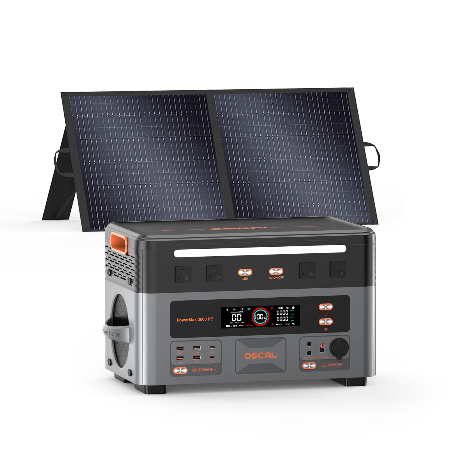 OSCAL 3600W Centrale Elettrica Portatile con Pannello 100W