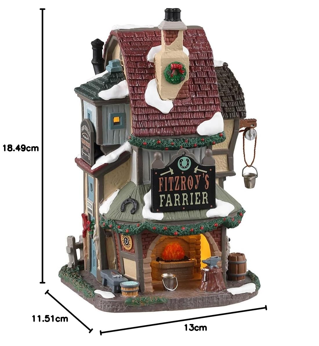Lemax- Noël 35068 Caddington Village Lighted Building: Fitzroy's Farrier, Multicolore