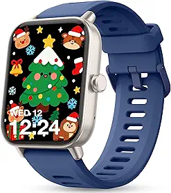 Relógio inteligente infantil, relógio infantil sem necessidade de telefone, monitor de frequência cardíaca e sono, monitor de estresse e SpO2, contador de passos, relógio despertador, jogos, relógio